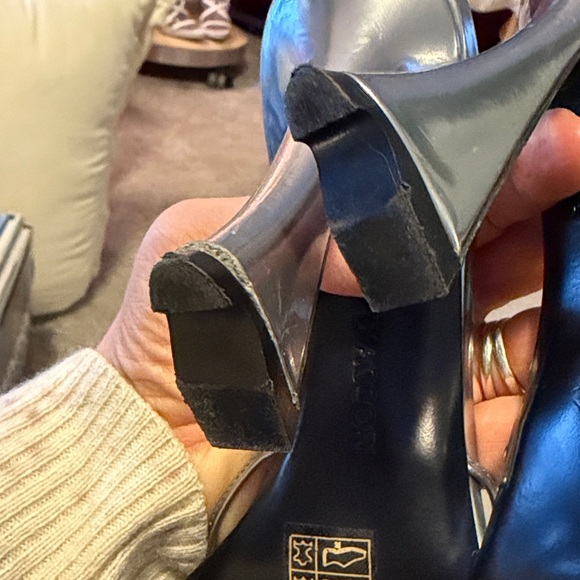 D'Accori Women's Silver Lust Slip-On Mule Heel Shoe - Picture 12 of 12